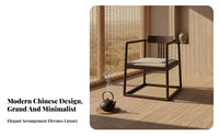 Wooden Frame Sofa and Armchair Modern Chinese Design Living Room Seating Thick Cushions Long-Lasting for Hotel, Reception Area