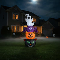 Illuminated Stacked Inflatable Character Lighted Inflatable with LED Lights Tall Decoration Outdoor for Yard, Lawn, Porch
