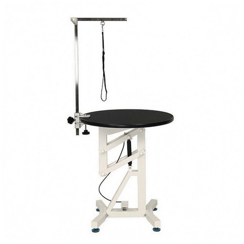 Round Pet Grooming Table Metal Base Petcare Equipment Wrapped Border
