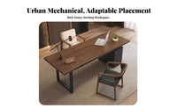 Urban Aesthetic Clear-Legged Wooden Desk urban Look Workstation Modern Design Home Furniture Minimalist aesthetic for Office Professionals, Interior Decorators, Makeup lovers, Study Room, Bedroom, Small Spaces