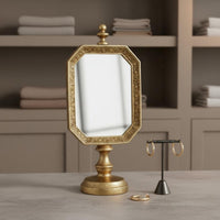 Tabletop Mirror Stand Vintage-Design Ornate Mirror Stand Embossed