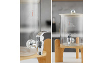 High-Borosilicate Glass Drink Dispenser with Stand Clear Glass Beverage Dispenser with Tap Easy to Use Stainless Steel for Buffets