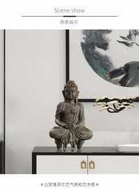 复古艺术佛像装饰品摆件新中式客厅电视柜酒柜树脂工艺品禅意摆设