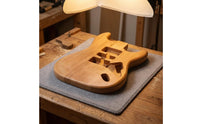 Wood Guitar Body Blank Sanded Smooth Shaped Electric Guitar Body HSH Style for Home Assembly