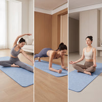 Textured Exercise Mat with Carrying Strap Long-Lasting Exercise Mat with Strap Portable Lightweight for Stretching