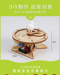 diy太阳地球月亮三球仪儿童科学实验日地月运行仪太阳系太空行星