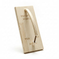 Wooden Decision Maker Natural Wood Wooden Hanging Ornament Arched Top