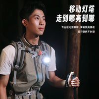 多功能户外露营灯 COB自行车夜骑灯头戴灯野营帐篷照明迷你手电筒