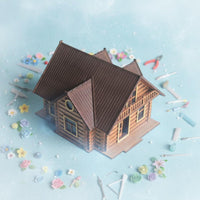 DIY Miniature House Kit Creative Gift Self-Assembly Wooden Chalet for Hobbyists