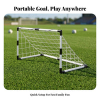 Rectangular Frame Children's Soccer Goal Included Ball Kids Soccer Goal Set Inflation Pump Sports Equipment Easy Setup
