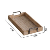 Rectangular Tray with Woven Base Vintage for Tabletop Display