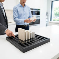 Stone Sample Holder Continuous Bonding Stone Sample Display Tray Building Material Display Stand Sturdy Duty for Architects