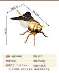 新款镶钻蜜蜂糖盅家用欧式高档厨房带勺调料盒储物罐轻奢家居摆件
