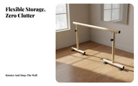 Portable Dance Bar Non-Slip Feet Adjustable Height Dance Bar Easy Storage Home Ballet Practice Bar for Dancers, Beginners, Gym