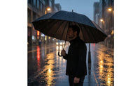 Wind-Resistant Umbrella with 24 Ribs Windproof Umbrella with Double Canopy Sturdy Large for Commuters