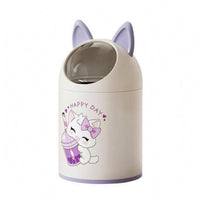 Cartoon Trash Can Wide Opening Household Storage Rounded Cylindrical