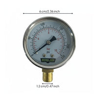 Gauge Pressure Gauge Double Scale Measuring Tool High Accuracy