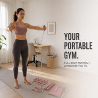 Pilates Bar Kit with Resistance Bands for Home Gym Yoga and Fitness Training
