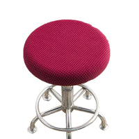 Round Stool Cover with Checkered Pattern, Dust-Proof