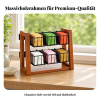 Foldable Folding Tea Bag Holder Compact 2-Tier Tea Bag Rack