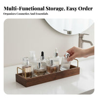 Wavy rim Cosmetic Tray Multi-Purpose Countertop Organizer Large Capacity