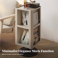 Rotating Storage Table Multi-Functional Design Rotating Cube End Table