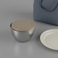Bowl with Lid Portable Stainless Steel Sauce Cup Mini Size for Takeout