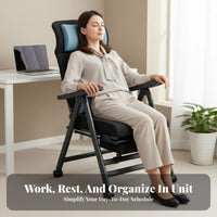 Transformable Lounger Double-purposeUse Design Transformable Armchair Bed Fully Reclining Sturdy Frame for Students