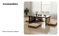 Folding Floor Table Foldable Design Japanese Design and Look Folding Table Portable Sturdy for Minimalists, Students