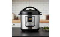 Stainless Steel Electric Pressure Cooker Digital Pressure Cooker with Removable Pot Programmable Multicooker Single-Touch for Home Cooks, Families, Kitchen, Countertop