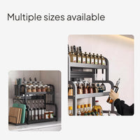 2-Tier Kitchen Organizer with Knife Holder, Nordic Style