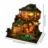 Assemble-Your-Own Tiny House Miniature Kit Handmade Fairy Tale Model Decorative DIY Miniature House for Playroom