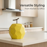 Ceramic Fruit Sculpture for Home Decor, Speckled Glaze Figurine, Modern Minimali #variant:Black Dot Yellow