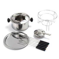 Stainless Steel Alcohol Stove with Pot, Multi-purpose for Chocolate, Cheese, Hotpot