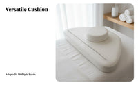 Easy to Clean Semi-Circular Support Pillow Water-Resistant Half-Moon Cushion Zippered Cover for Estheticians, Masseuses, Spa