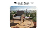 Transparent C-Shaped Table Minimalist design Home Furnishing Space-Saving