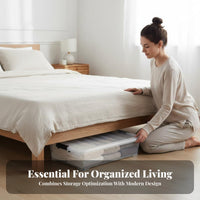 Under-Bed Container Transparent container Organizing Box Large Capacity for Dorm Room