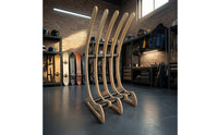 Floor-Standing Surfboard Storage Rack Wooden Surfboard Display Rack Padded Protective for Surfers, Garage, Living Room, Surfboard Shop