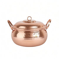 Copper Soup Pot with Snug-Fitting lidFitting Soup Pot with Lid Versatile Cookware for Kitchen