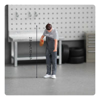 21 Pieces 1:64 Scale Figurines Painted Scale Model People Realistic Pose