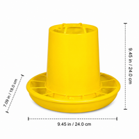 Poultry Feeder Bucket Yellow Chicken Feeder for Chicks, Duck, Quail, Hen, Smallholding