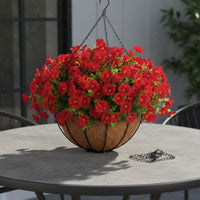 Artificial Hanging Flower Basket No Maintenance House Decoration for Balcony