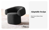 Upholstered Barrel Chair Light Luxury Indoor Seating Curated Aesthetic Comfortable for Adults, Readers, Living Room, Hotel