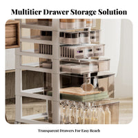 Rolling Makeup Trolley With Drawers Cosmetic Organizer particle-proofresistant Top for Women
