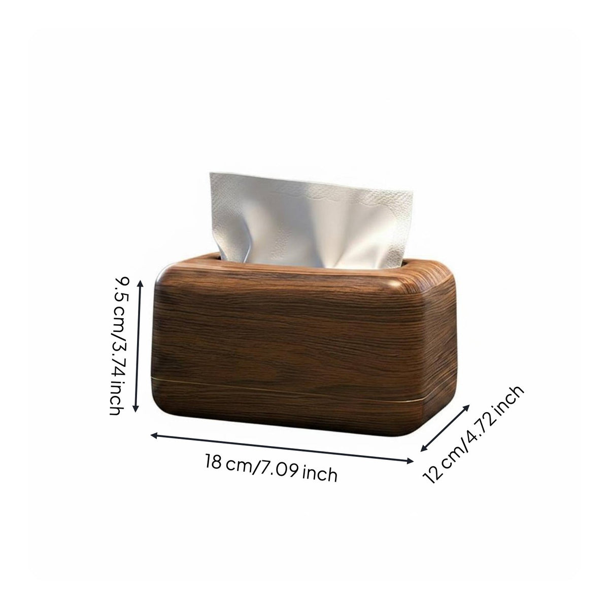 Wood Grain Tissue Box Long-Lasting Wood Look Tissue Box Cover Easy to Accessible
