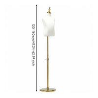 Mannequin Torso with Stand Sturdy Dress Form with Metal Base areaSaving Female Dress Form for Kids, Retailers, Shop Window, Photo Studio