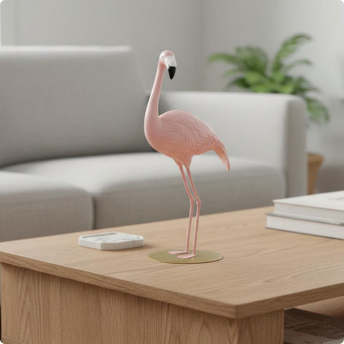 Resin Flamingos Ornament Creative Design Resin Flamingos-Themed Ornament for Living Room, Bedroom