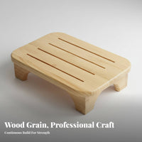 Slatted Platform Stool Multi-Functional Footrest Minimalist Design for Bathroom