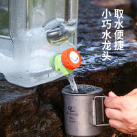 5升户外带龙头透明水桶pc食品级纯净水桶储水桶家用带盖方形奶茶