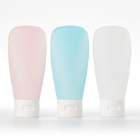 Soft Tube Squeeze Bottles for Travel Toiletries - Flip Cap / Screw Cap, Multi-color Set
